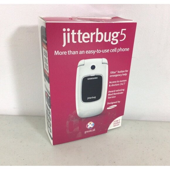 Samsung Jitterbug Flip Phone Original Box - Picture 1 of 8